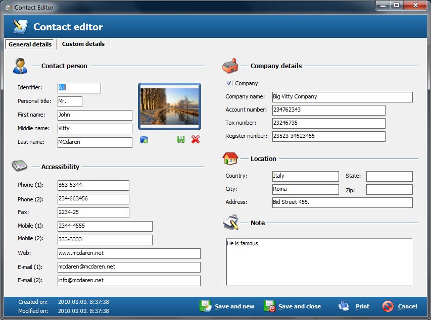 Free Address Book - Contact management screenshot